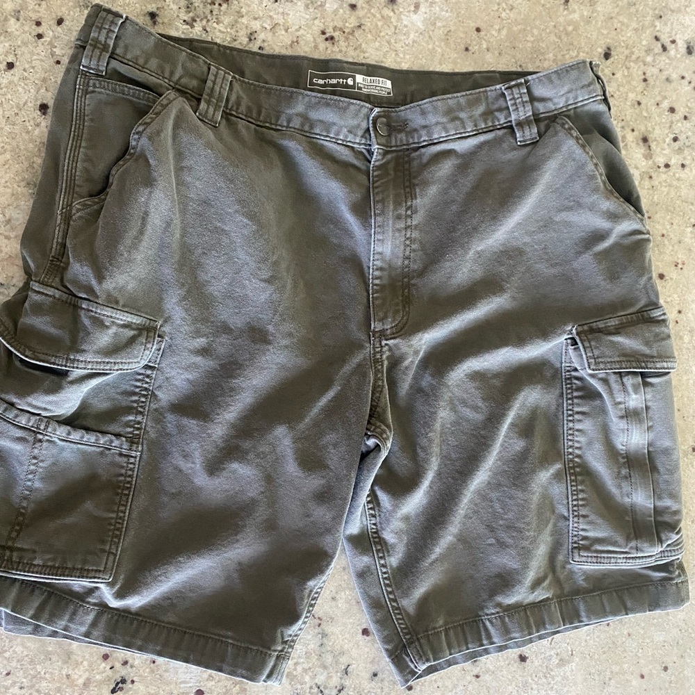 Carhartt Force Men’s Ripstop Relaxed Fit Gray Cargo Shorts Size 42